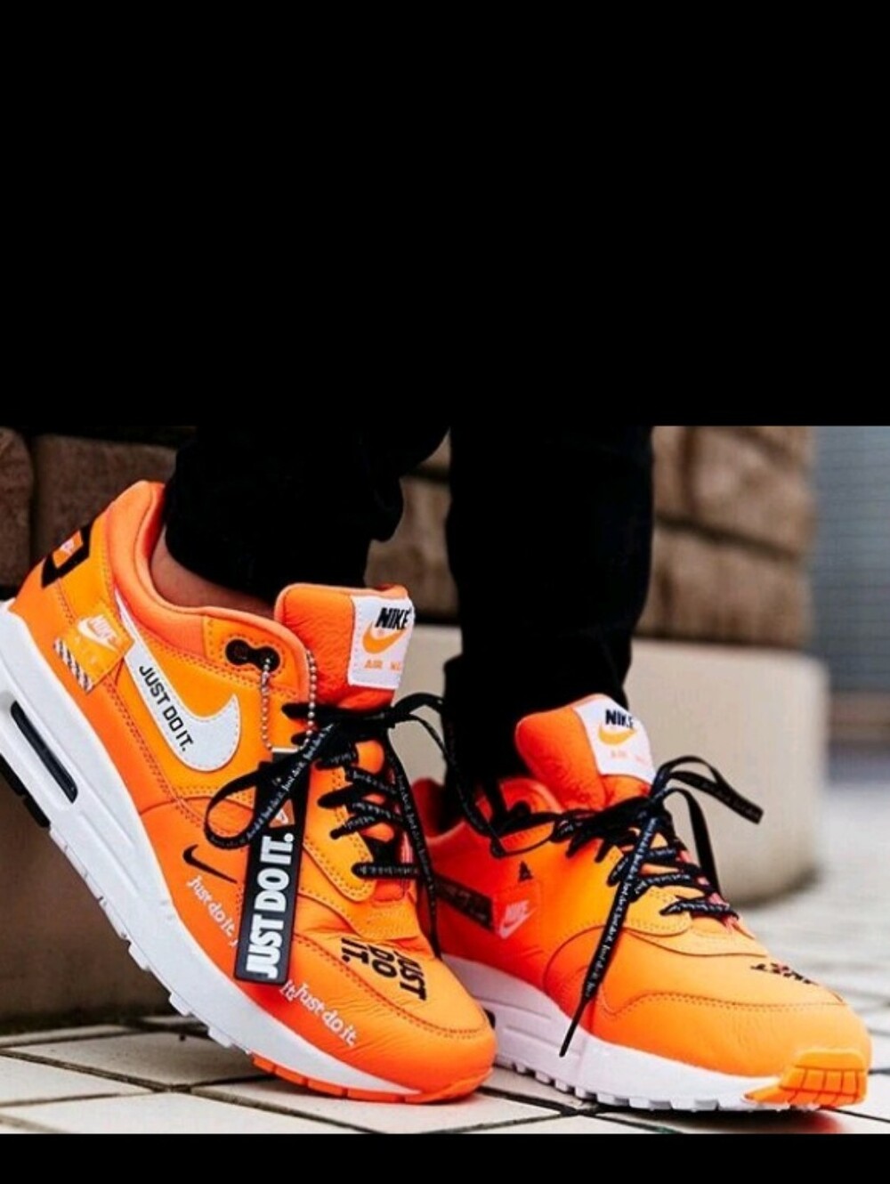 Nike Air Max 1 Just Do It Orange 2018 AO1021-800 Men’s Size 9.5 Sneaker Shoes
